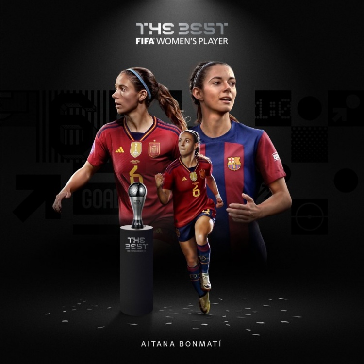  连年包揽金球+FIFA最佳！官方：巴萨邦马蒂获得2024世界足球小姐