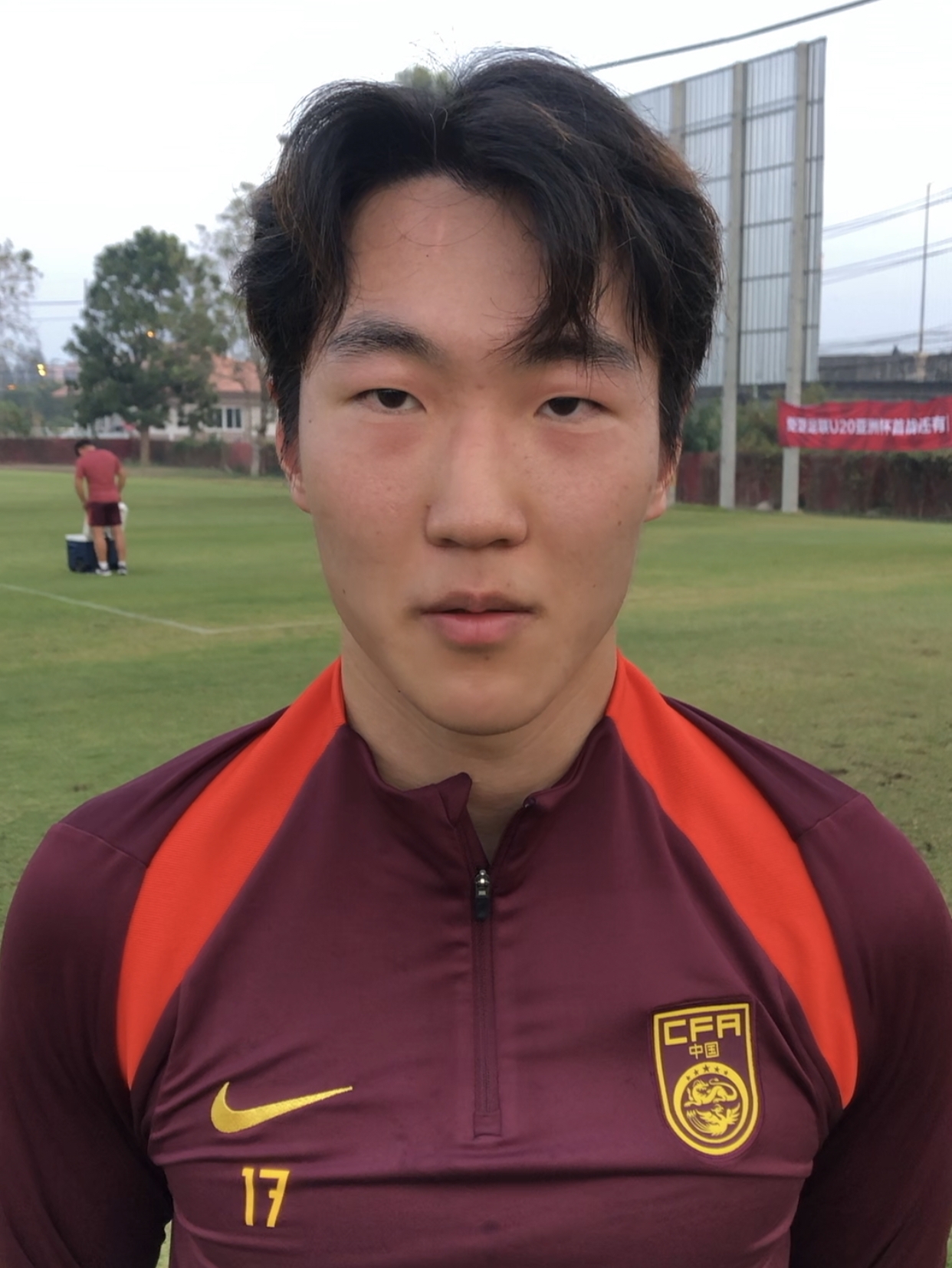  直播吧采访U20国青陈仕晗：泰国队脚下很灵敏 我日常更多踢边锋